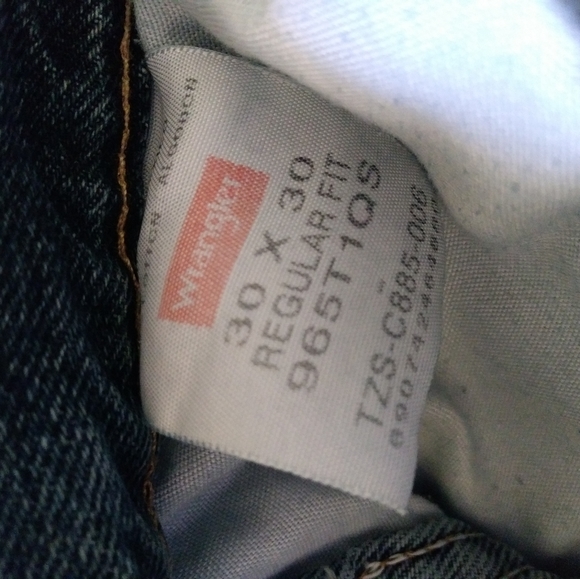 Blue Jeans Mens 30x30 Wrangler - Picture 3 of 6